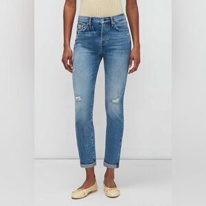 7 For All Mankind High Waist Skinny Jean Blue Dark size 27 Exact Fit